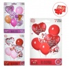 Воздушные шарики MK 5645 "I Love you", 5шт 12 дюймов, 2шт 17 дюймов, лента 10м, 3 цвета, в пакете