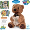 Игра FT 0034 аудио-сказки, мишка 25см, звук-УКР, сказки, 8 карточек, плюш, 2 цвета, на батарейках