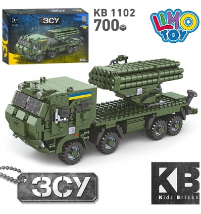 Конструктор KB 1102 военная техника, 700 дет, в коробке