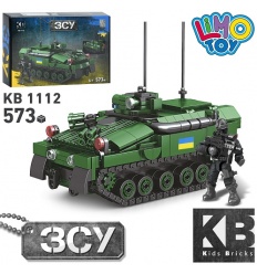 Конструктор KB 1112 LIMO TOY, военный, бронетранспортер, фигурки, 573 дет, в коробке