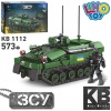 Конструктор KB 1112 LIMO TOY, военный, бронетранспортер, фигурки, 573 дет, в коробке