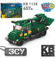Конструктор KB 1128 LIMO TOY, военный, машина, 457дет, в коробке