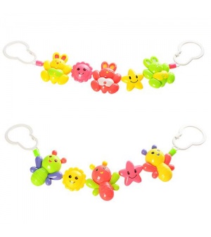 Погремушка 431EFG/430-9 растяжка на коляску, в кульке