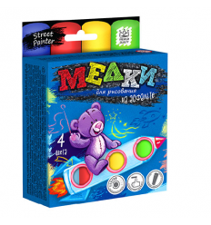 Мел для рисования на асфальте MEL-01-02 "Danko-toys", 4 цвета, большие