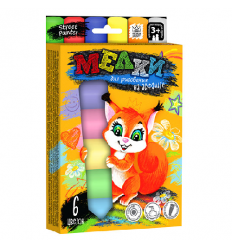 Мел для рисования на асфальте MEL-01-04 "Danko-toys", 6 цветов, большие