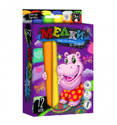 Мел для рисования на асфальте MEL-01-06 "Danko-toys", 12 цветов, большие