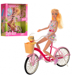 Кукла DEFA 8276 велосипед+собачка, коробке,
