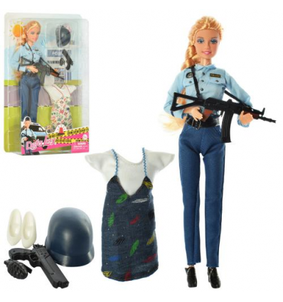 Кукла с нарядом DEFA 8388-BF шарнирная , полицейский ,в коробке,