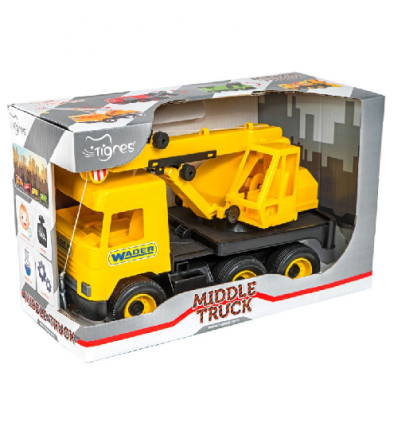 Машина 39491 "Тигрес" "Middle truck" кран, желтый