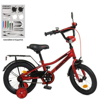 Велосипед детский PROF1 14д. Y14221 (1шт/ящ) Prime, красный