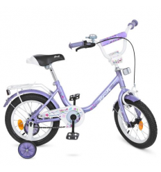 Велосипед детский PROF1 14д. Y1483 (1шт/ящ) Flower, фиолетовый