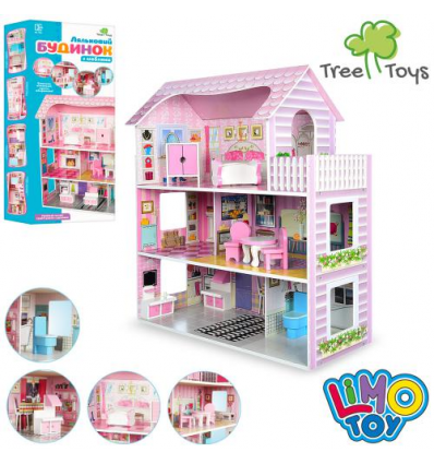 Деревянная игрушка Домик MD 1204 для куклы, в коробке