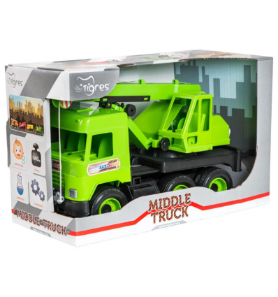 Машина 39483 "Тигрес" "Middle truck" кран, желтый