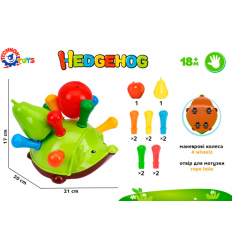 Іграшка 8300-8300 Їжачок-сортер, 10 голок, яблуко, груша, ТехноК, в коробці