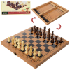 Шахматы 822 нарды, шахматы, шашки, деревянные, в коробке