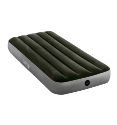 Велюр матрац 64760 (6шт/ящ) INTEX, 76-191-25 см, вбудований ножний насос, зелений, в коробці
