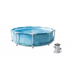 Басейн каркасний 28208 (1шт/ящ) INTEX, 305-76 см, 4485 л, з 220V фільтр-насос, в коробці