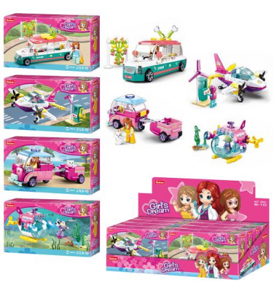 Конструктор SLUBAN M 38 B 0921 транспорт, фигурка, от 111 дет, в коробке