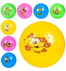 Мяч детский MS 3614 размер 9 дюймов, рисунок (животные) 4 цвета, (микс видов) 47-52 г, 4 цвета