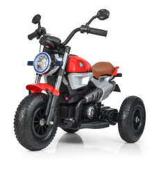 Мотоцикл M 3687 AL-3 (1шт/ящ) Bambi Racer, 2 мотори 18 W, 12V/7A, USB, музика, шкіряні сидіння, червоний