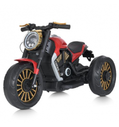 Мотоцикл M 5048 EL-3 (1шт/ящ) Bambi Racer, 2 мотори*25W, 1 акумулятор 12V/9AH, музика, світло, MP3, USB, EVA, шкіра, червоний