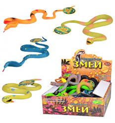 Рептилія 7213sh PLAY SMART, змії, 60 см, 5 видів, 24 шт в дисплеї, 21,5-19,5-7 см