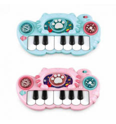 Пианино 886-886 размер 22 см, музыка, звук, свет, на батарейках, в пакете