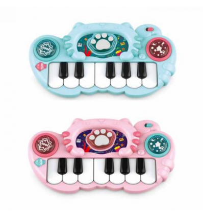 Пианино 886-886 размер 22 см, музыка, звук, свет, на батарейках, в пакете