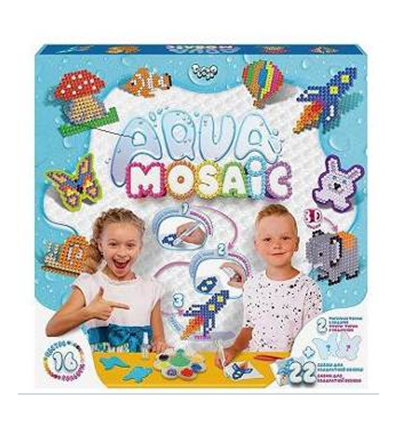 Мозаїка AM-01-02 DankoToys, "Aqua Mosaic", 22 схеми, середній, у коробці