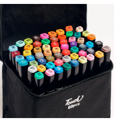 Фломастери 10763-48 Touch, набір скетч маркерів для малювання, 48 кольорів, в сумці