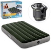 Велюр матрас 64777 (4шт/ящ) INTEX, 99-191-25см, до 136кг, насос на батарейках, зеленый, в корбке 