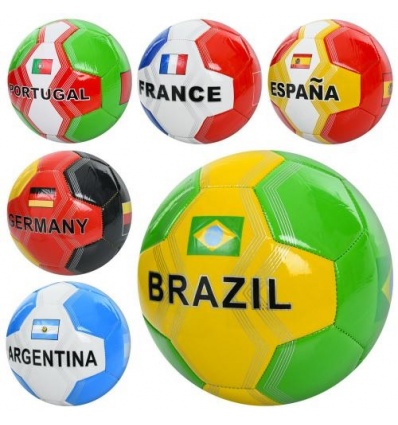 М'яч футбольний MS 4118 розмір 5, ПВХ, 300-320г, мікс видів (збірні), в пакеті