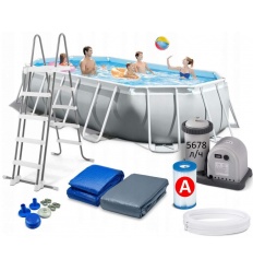 Бассейн каркасный 26796 (1шт/ящ) прямоугольник,503-274-122см,13365л,фильтр-насос,листовая подстилка,