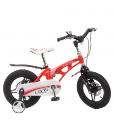 Велосипед дитячий 14 дюймів. WLN1446G-3 (1 шт.) Infinity, SKD85, магнієва рама, кошик, дискове гальмо, додаткові колеса, червоно