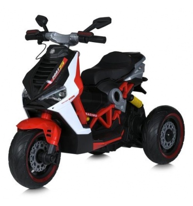 Мотоцикл M 5744 EL-3 (1шт/ящ) Bambi Racer, 2мотори*35W, 1акум*12V/12AH, музика, світло, MP3, TF, USB, колеса EVA, шкіра, червони