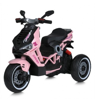 Мотоцикл M 5744 EL-8 (1шт/ящ) Bambi Racer, 2 мотора, музыка, свет, MP3, TF, USB, EVA, розовый