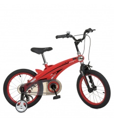 Велосипед дитячий 16 дюймів. WLN1639D-T-3 (1 шт.) Projective, SKD85, магнієва рама, додаткові колеса, червоний.