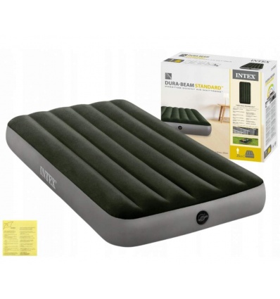 Велюр матрас 64107 (4шт/ящ) INTEX 99-191-25см, до 136кг, зеленый, в коробке.
