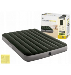 Велюр матрас 64108 (3шт/ящ) INTEX 137-191-25см, до 272кг, зеленый, в коробке.