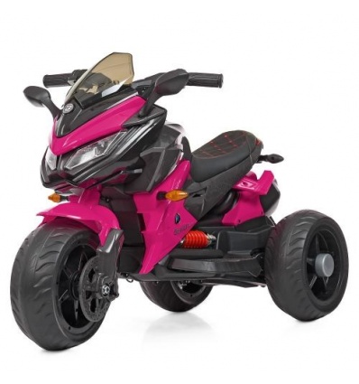Мотоцикл M 4274 EL-8 (1шт/ящ) Bambi Racer, 2 мотори 35W, 1 акумулятор 12V/7AH, музика, світло, MP3, TF, USB, EVA, шкіра, рожевий