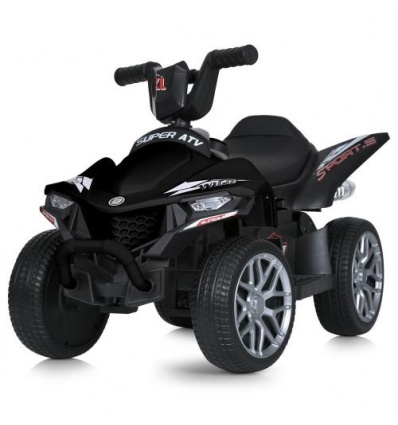 Квадроцикл M 5730 EL-2 (1шт/ящ) Bambi Racer, 2мотора, 1 аккум-р, музыка, свет, MP3, USB, EVA, черный