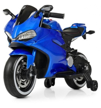 Мотоцикл M 4104 ELS-4 (1шт/ящ) Bambi Racer, 2мотора, 1аккум-р, MP3, USB, синий