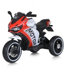 Мотоцикл M 4053 L-3 (1шт/ящ) Bambi Racer, 2мотори*25W, 2акум*6V/5AH, MP3, USB, ручник газу, світящиеся колеса, шкіряні сидіння, 