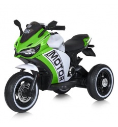 Мотоцикл M 4053 L-5 (1шт/ящ) Bambi Racer, 2мотора, 2аккум, MP3, USB, ручник газа, зеленый