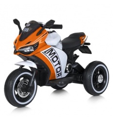 Мотоцикл M 4053 L-7 (1шт/ящ) Bambi Racer, 2мотори*25W, 2акум*6V/5AH, MP3, USB, ручник газу, світящиеся колеса, шкіряні сидіння, 