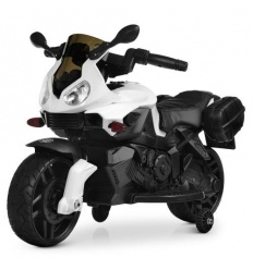 Мотоцикл M 4080 EL-1 (1шт/ящ) 1мотор*20W, 1акум*6V/4,5AH, шкіряні сидіння, колеса EVA, MP3, музика, світло, білий