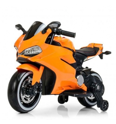 Мотоцикл M 4104 EL-7 (1шт/ящ) Bambi Racer, 2моторы*25W, 1акум*12V/9AH, MP3, USB, свет-я колеса,оранж
