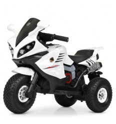 Мотоцикл M 4216 AL-1 (1шт/ящ) Bambi Racer, 2мотори*25W, 1акум*6V/7AH, музика, світло, MP3, USB, TF, шкіряні сидіння, білий