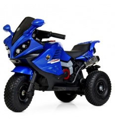 Мотоцикл M 4216 AL-4 (1шт/ящ) Bambi Racer, 2мотори*25W, 1акум*6V/7AH, музика, світло, MP3, USB, TF, шкіряні сидіння, синій