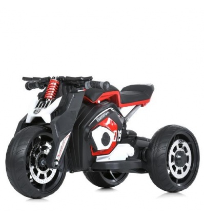 Мотоцикл M 4827 EL-3 (1шт/ящ) Bambi Racer, 1акум*6V/7AH, 2мотори*35W, музика, свiтло, EVA, шкіряні сидіння, червоний